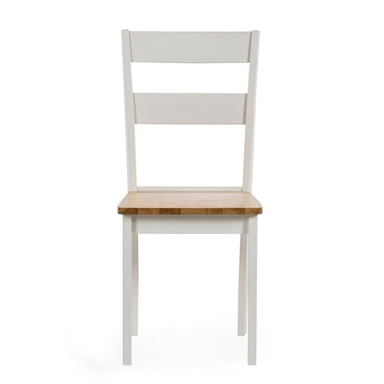 Linwood Wooden Dining Chair In Natural And White