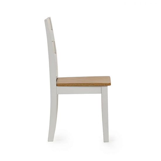 Linwood Wooden Dining Chair In Natural And White