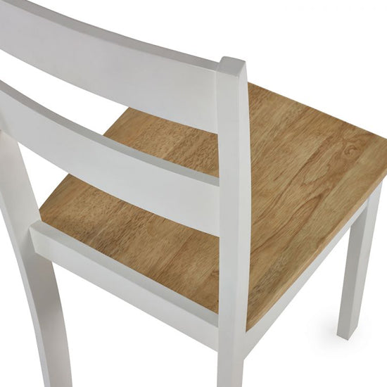 Linwood Wooden Dining Chair In Natural And White