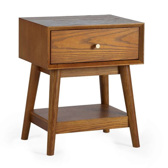 Lowry Wooden Side Table With 1 Drawer In Cherry