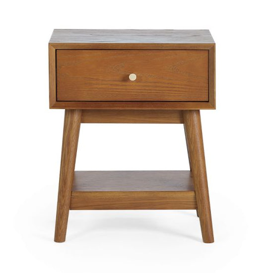 Lowry Wooden Side Table With 1 Drawer In Cherry