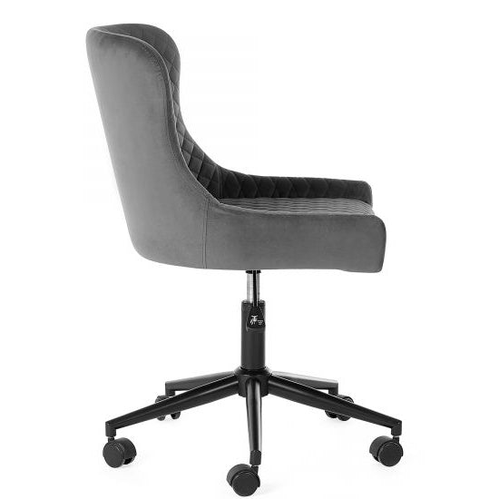 Luxe Velvet Home And Office Chair In Grey