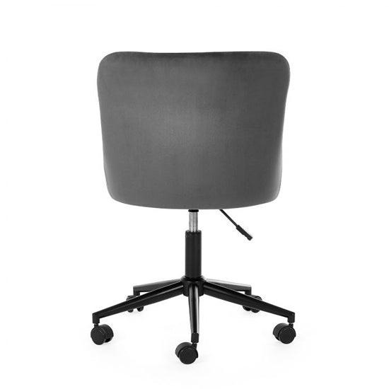 Luxe Velvet Home And Office Chair In Grey