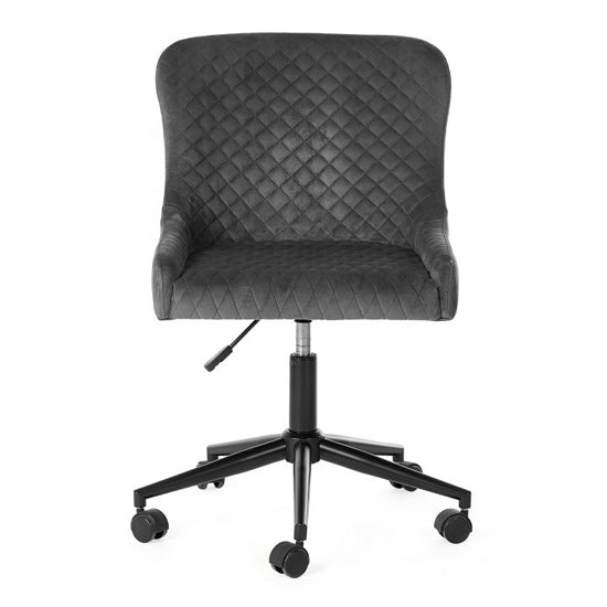 Luxe Velvet Home And Office Chair In Grey