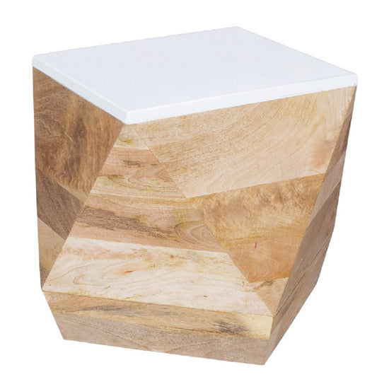 Alfie Solid Mango Wood Side Table In Oak