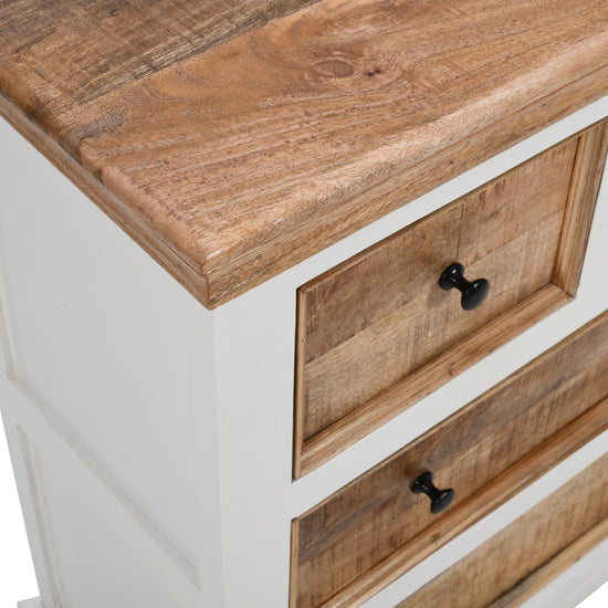 Alfie Solid Mango Wood Chest Of 4 Drawers In Oak