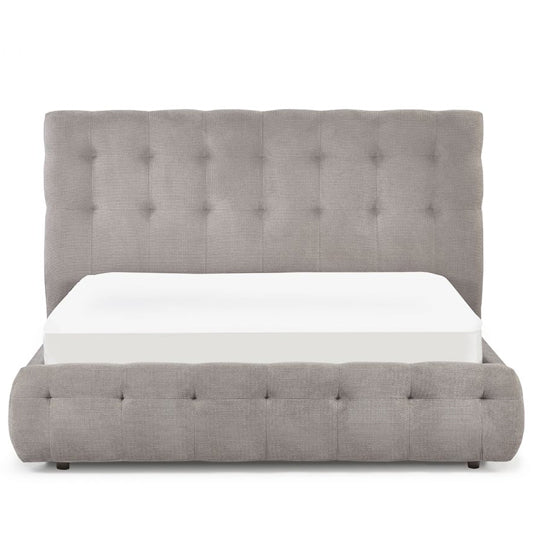 Odette Wooden Double Bed In Light Taupe