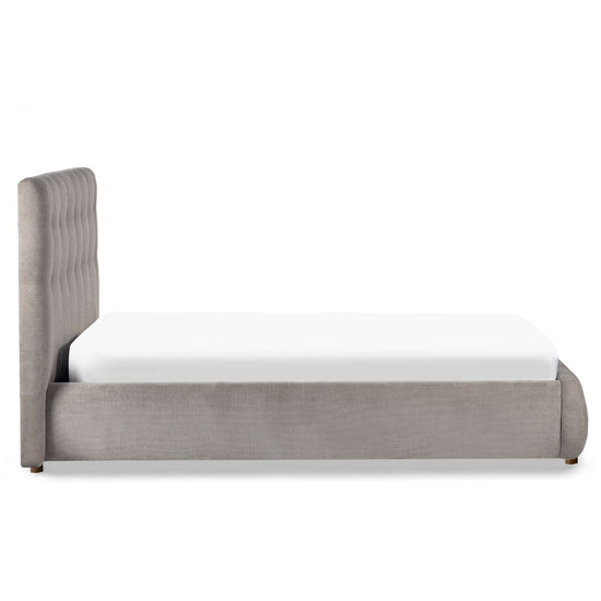 Odette Wooden Double Bed In Light Taupe