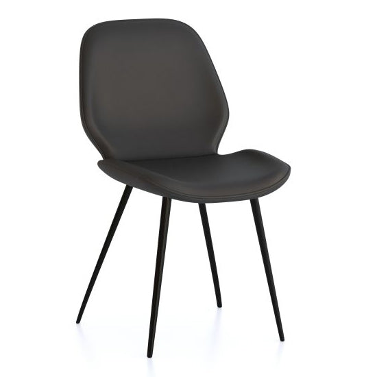 Otto Faux Leather Dining Chair In Black