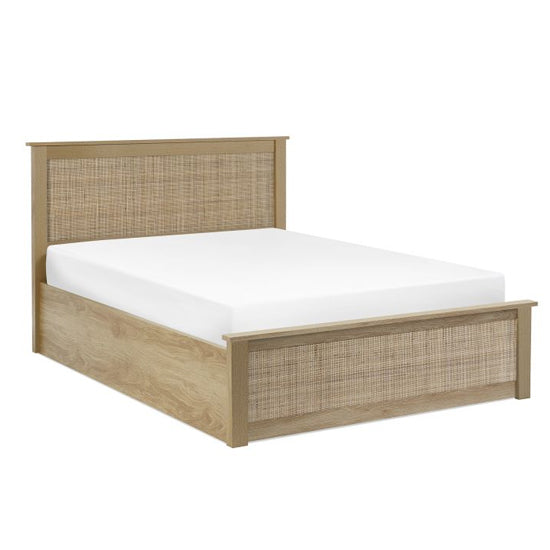 Padstow Wooden Ottoman Double Bed In Oak