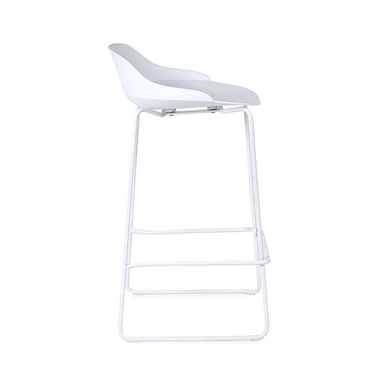 Rocco Plastic Bar Stool In White