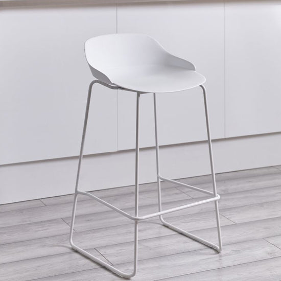 Rocco Plastic Bar Stool In White