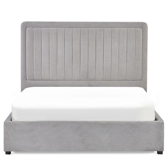 Savannah Fabric Double Bed With Drawer In Grey