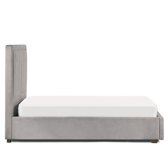 Savannah Fabric Double Bed With Drawer In Grey