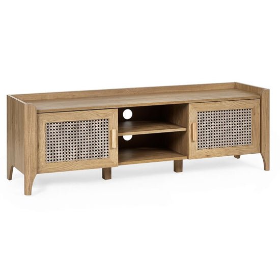 Sydney Wooden TV Stand With 2 Doors In Oak