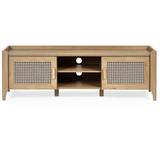 Sydney Wooden TV Stand With 2 Doors In Oak