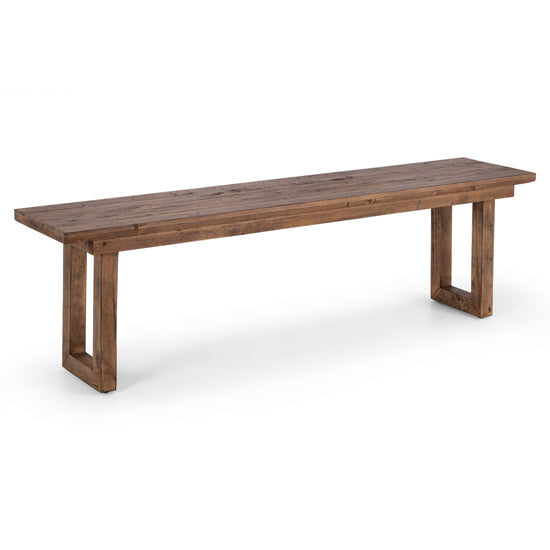 Woburn Reclaimed Pine Wood Dining Bench In Rustic Pine