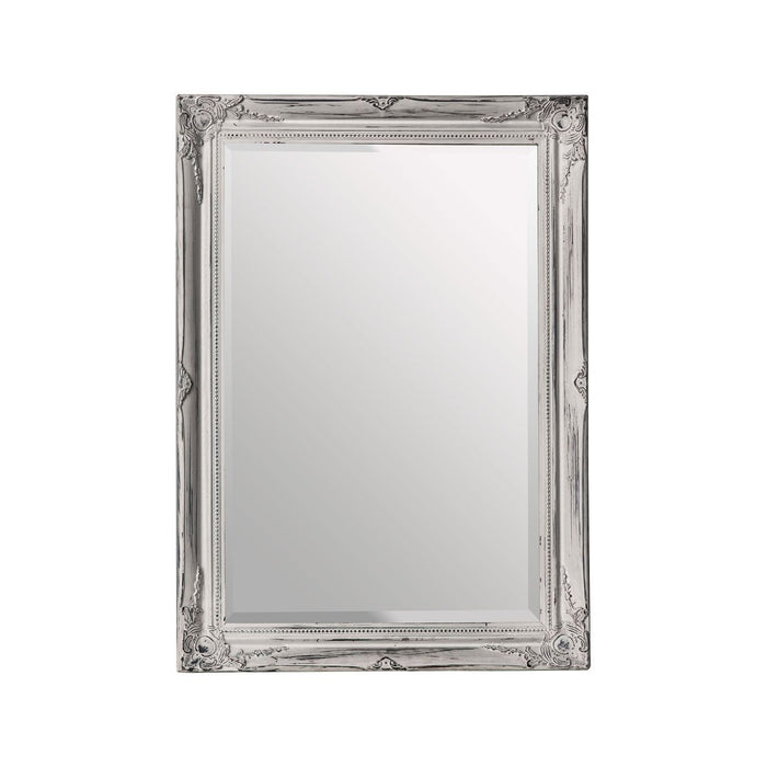 Dicrota Wall Bedroom Mirror In Distressed White