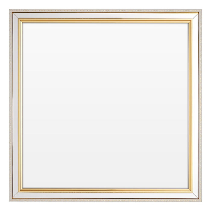 Wikera Square Elegant Wall Bedroom Mirror In Gold Frame