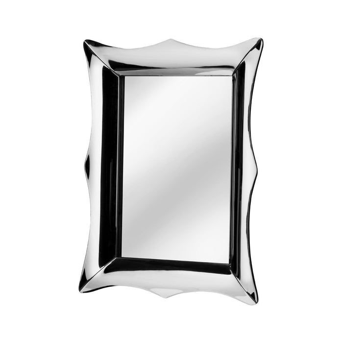 Wikera Wall Bedroom Mirror With Curved Reflective Frame