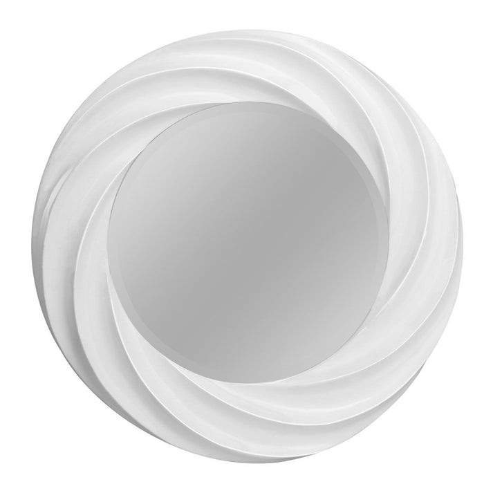 Mattise Round Wall Bedroom Mirror In White