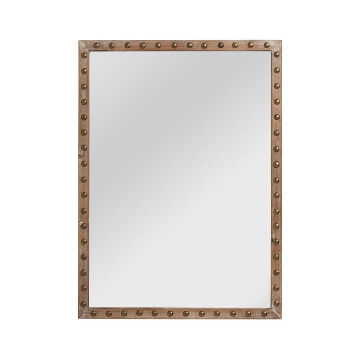 Tribeca Wall Bedroom Mirror In Natural Fir Wood Frame