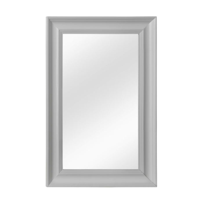 Urban Wall Bedroom Mirror In Cool Matte Grey Wooden Frame