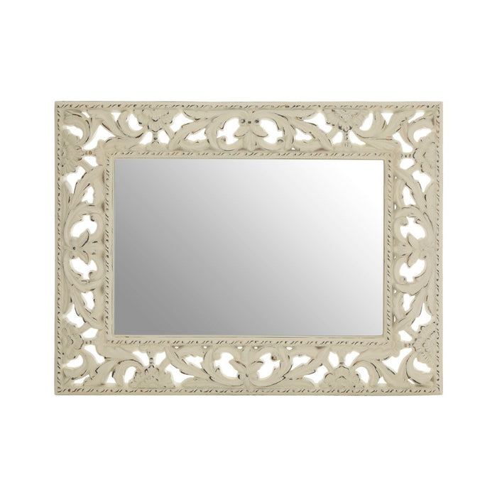 Hilda Acanthus Leaf Wall Bedroom Mirror In Cream