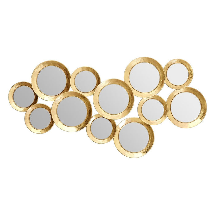 Marcia Multi Circle Wall Bedroom Mirror In Gold