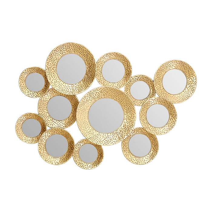 Marcia Hammered Wall Bedroom Mirror In Gold