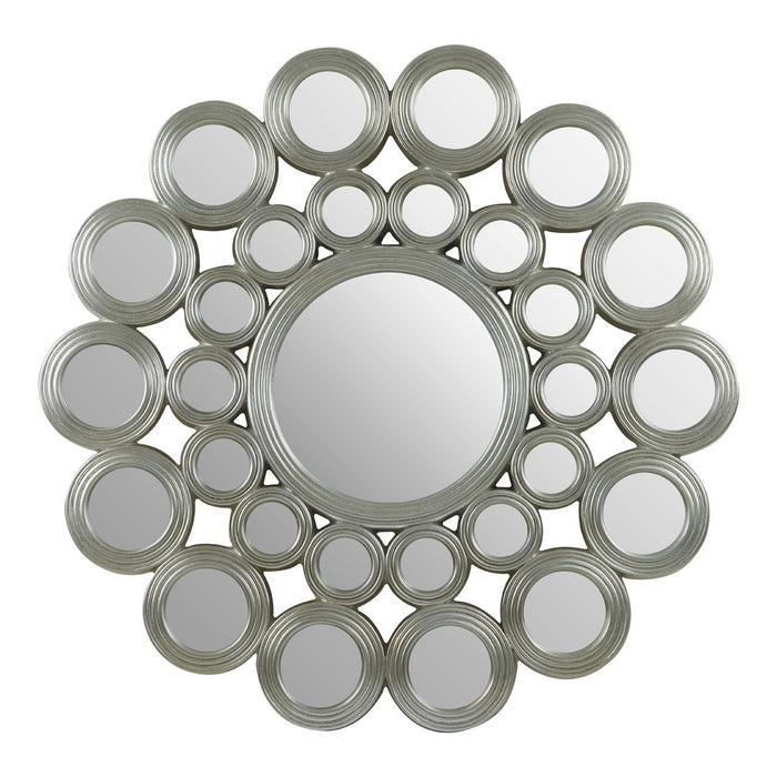 Maris Symmetric Design Wall Bedroom Mirror In Silver