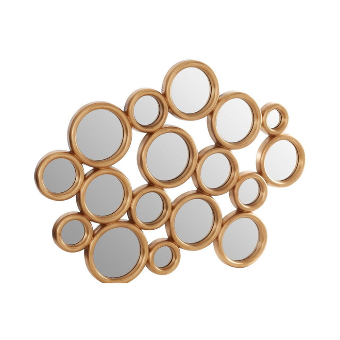 Cava Multi-Circles Wall Bedroom Mirror In Gold