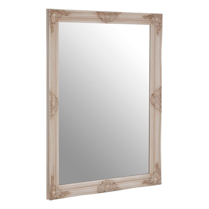 Antonio Wall Bedroom Mirror In Off White Wooden Frame