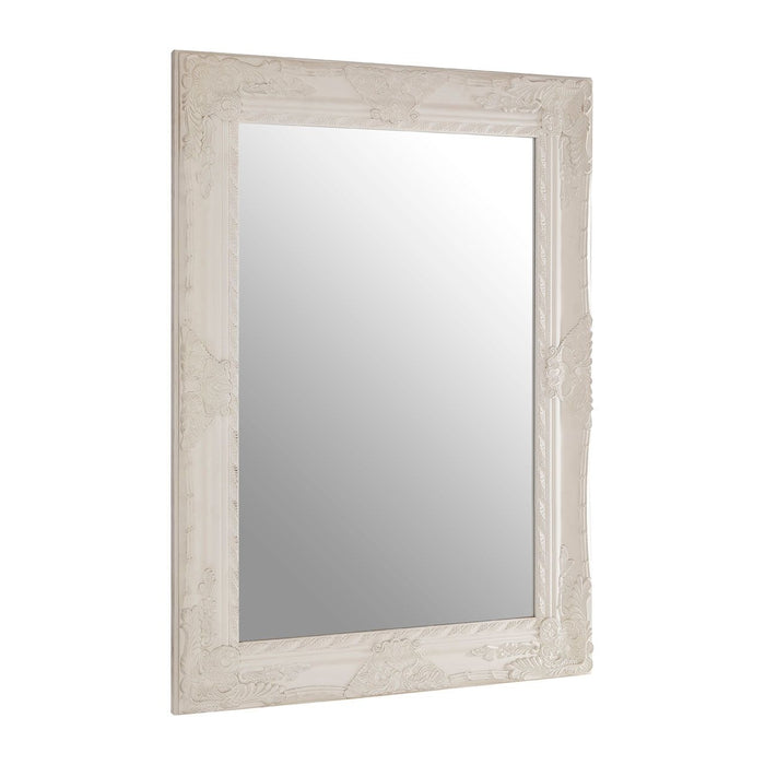 Como Rectangular Wall Bedroom Mirror In White