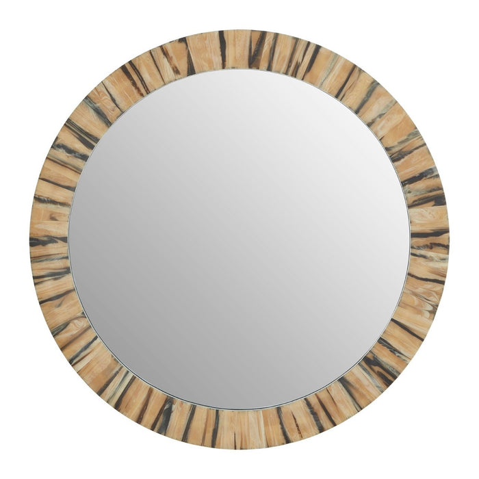 Rova Wall Bedroom Mirror In Black and Gold Wooden Frame