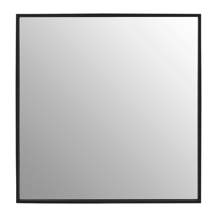 Matt Square Medium Wall Bedroom Mirror In Matt Square Black