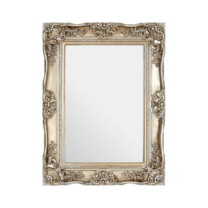 Ornate Wall Bedroom Mirror In Champagne With Decorative Edge