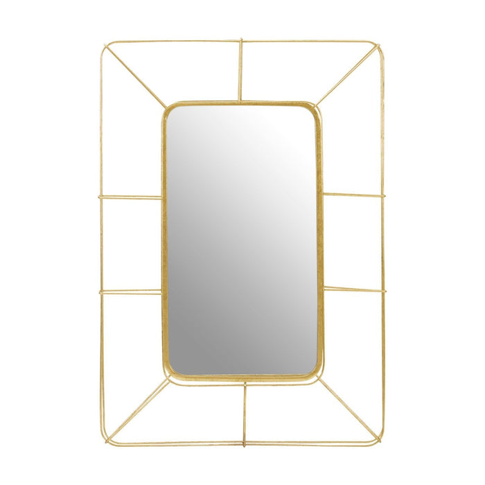 Yaxa Wall Bedroom Mirror In Gold Metal Frame