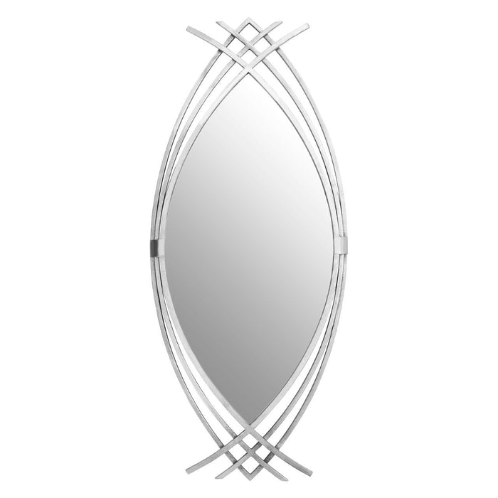 Farran Oval Wall Bedroom Mirror In Silver