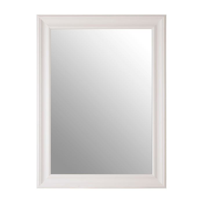 Zelma Wall Bedroom Mirror In Chic White Wooden Frame