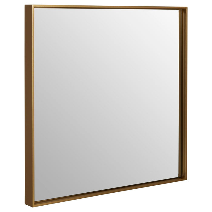 Ando Large Square Wall Bedroom Mirror In Gold Wooden Frame