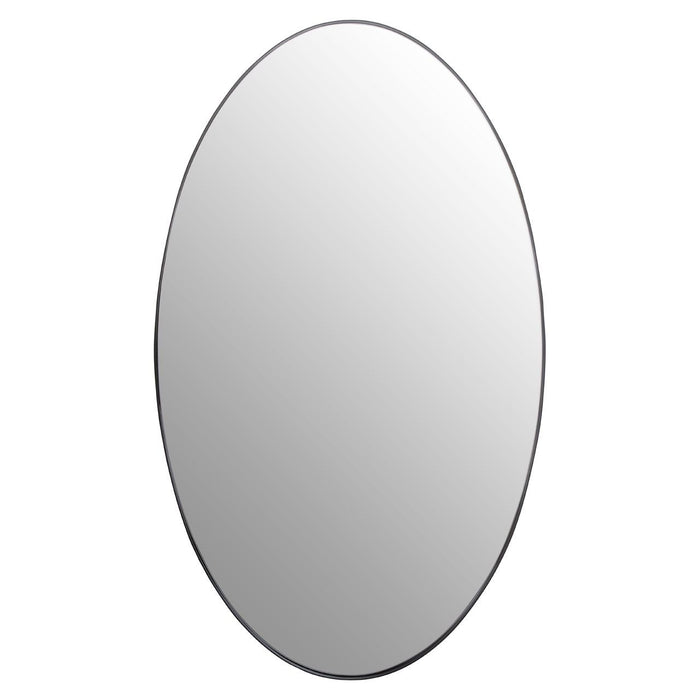 Cora Oval Wall Mirror With Black Metal Frame