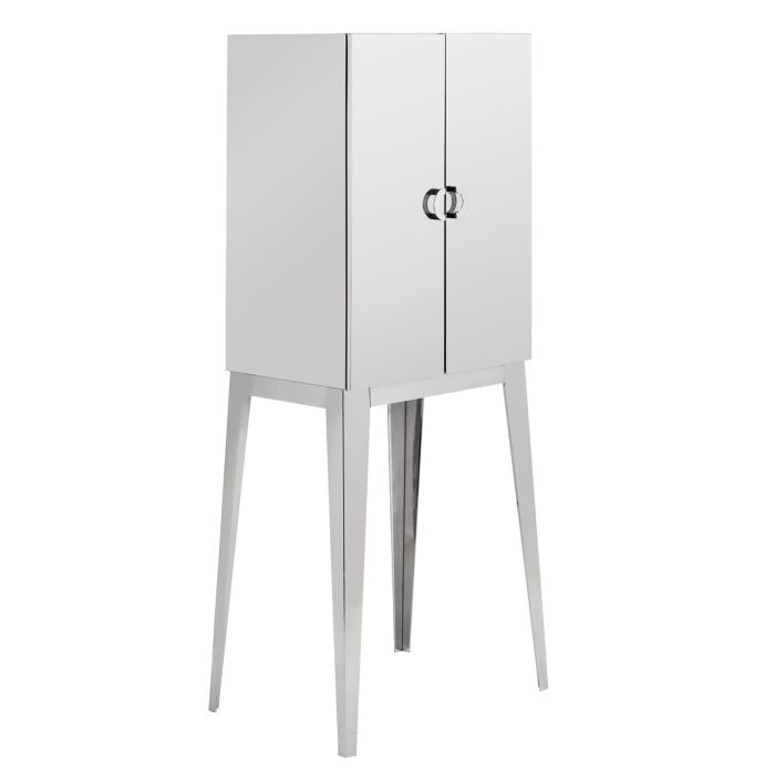 Anaco Stainless Steel Storage Cabinet With 2 Doors In Silver