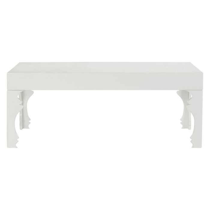 Luis Rectangular Coffee Table In White High Gloss