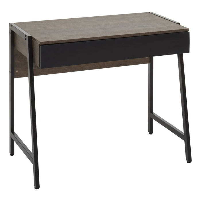 Bradbury Wooden Computer Desk With 1 Drawer In Dark Oak