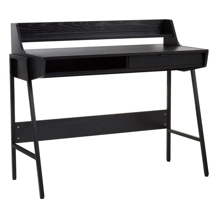 Bradbury Wooden Computer Desk In Black Oak