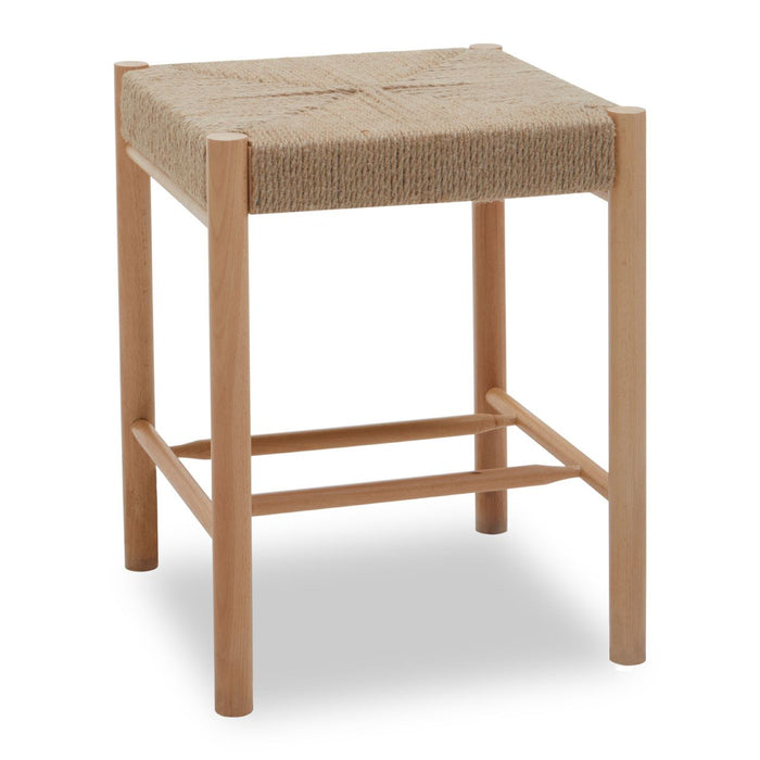 Bandar Square Wooden Stool In Natural