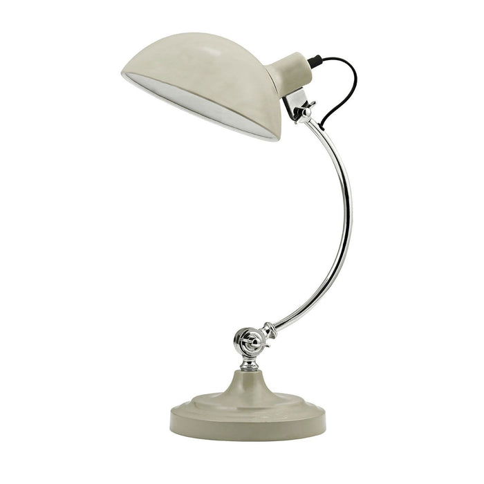 Vermont Metal Shade Table Lamp In Cream And Chrome