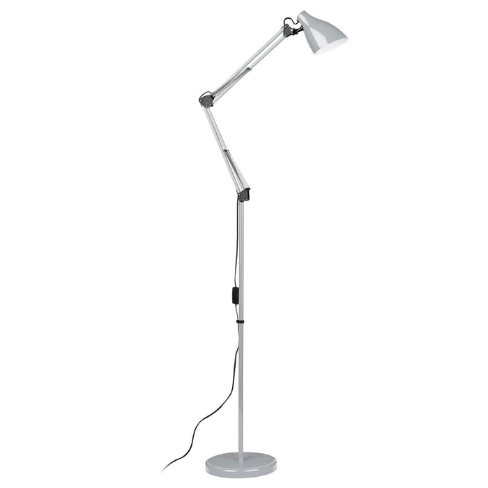 Celdon Metal Shade Floor Lamp With Adjustable Chrome Base