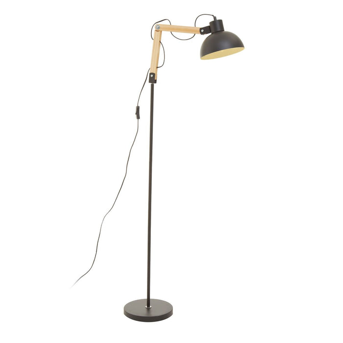 Blair Black High Gloss Shade Floor Lamp With Metal Stalk